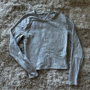 Abercrombie soft AF collection Gray Long Sleeve Top